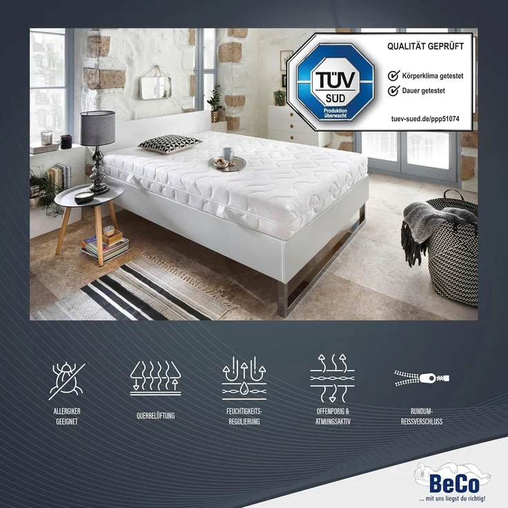 7-Zonen Matratze Double DeLuxe: TÜV-geprüft & Made in Germany 160x200 H3 – Bild 7
