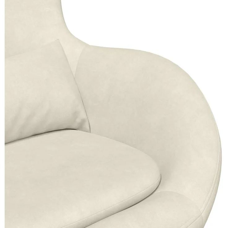 vidaXL Eiersessel Creme 63 x 73 x 90 cm Samt 42002765 – Bild 6
