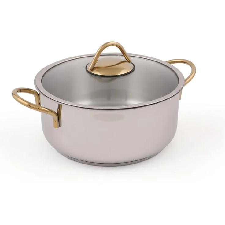 Hermia Concept 'D52' Topfset (2-teilig), Silber / Gold, 22 x 22 x 12 cm, 3700 ml