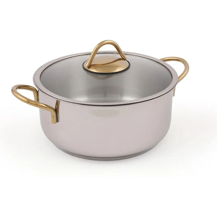 Hermia Concept 'D52' Topfset (2-teilig), Silber / Gold, 22 x 22 x 12 cm, 3700 ml – Bild 1