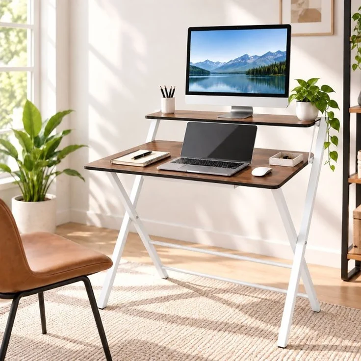 Relaxdays Klappbarer Schreibtisch Monitoraufsatz – Bild 7