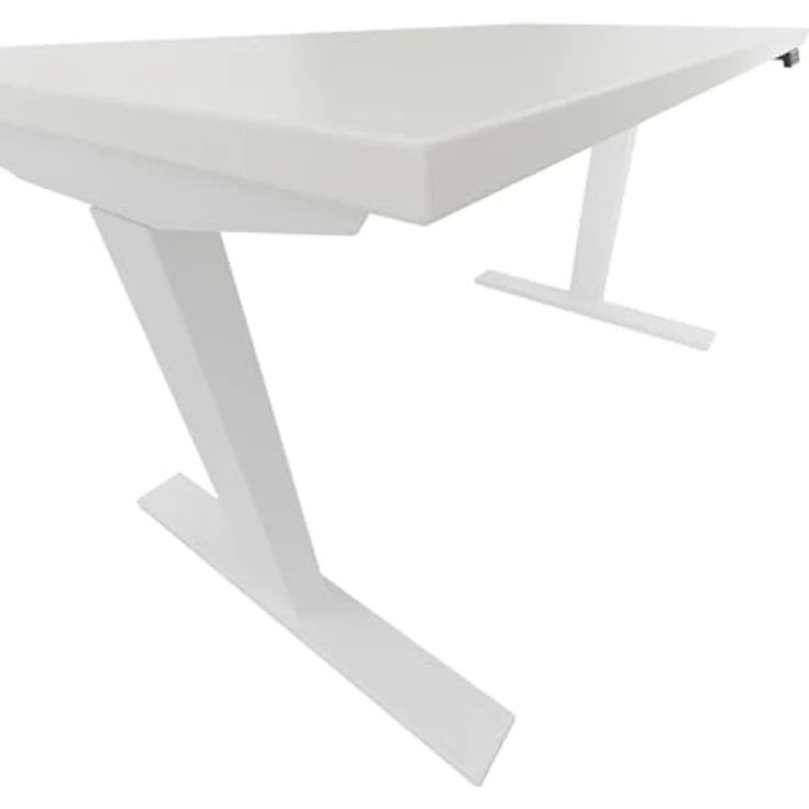 Höhenverstellbarer Schreibtisch E-WonderTech, EWT1808005, Platte 005 weiß, Gestell 333 schwarz, H 630-1280 x B 1800 x T 800 – Bild 5