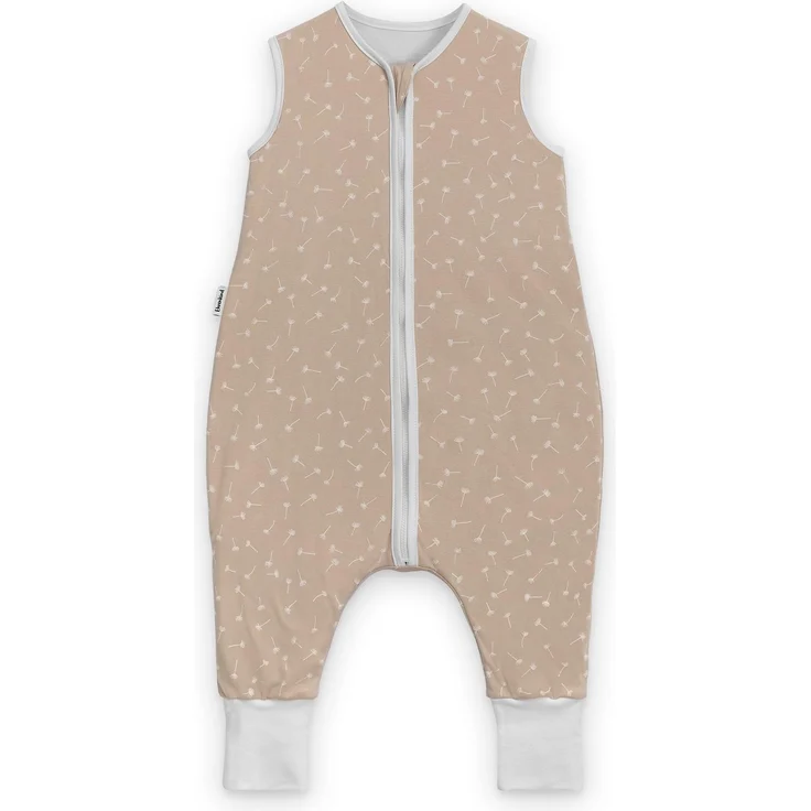 Ehrenkind® Babyschlafsack | Schlafsack mit Füßen 2.5 TOG | Bio-Baumwolle | Ganzjahres Schlafsack Baby Gr. 90 Farbe Beige Pusteblume | Oeko-Tex | Schlafsack winter und Sommer Schlafsack Kinder