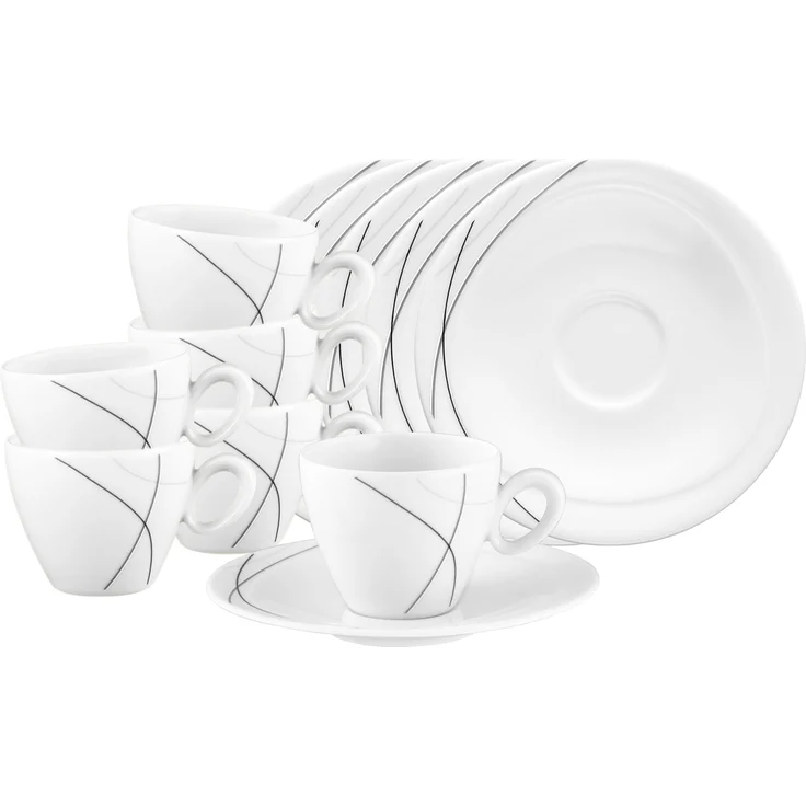 Seltmann Weiden Trio Highline Espressotassen mit Untertassen 110 ml 6er Set – Bild 1