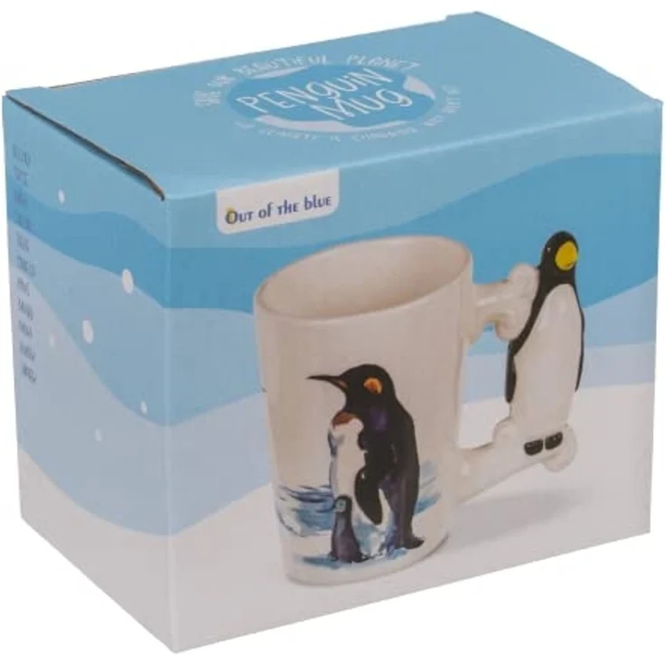Tasse ca. 300 ml im 3D Design Meereswelt mit verschiedenen Motiven Kaffeetasse Pinguin – Bild 3