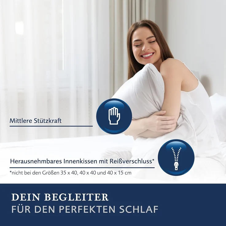 Billerbeck Kissen Faser CLASSIC-CLEAN | für Allergiker sehr geeignet 80x80 cm – Bild 5