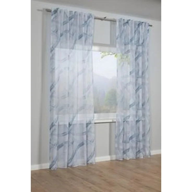 GARDINIA Gardine Schal mit Gardinenband Dolly Voile mit Druck, verdeckte Schlaufen (1 St), transparent, Stoff Dolly-Voile mit Druck – Bild 6