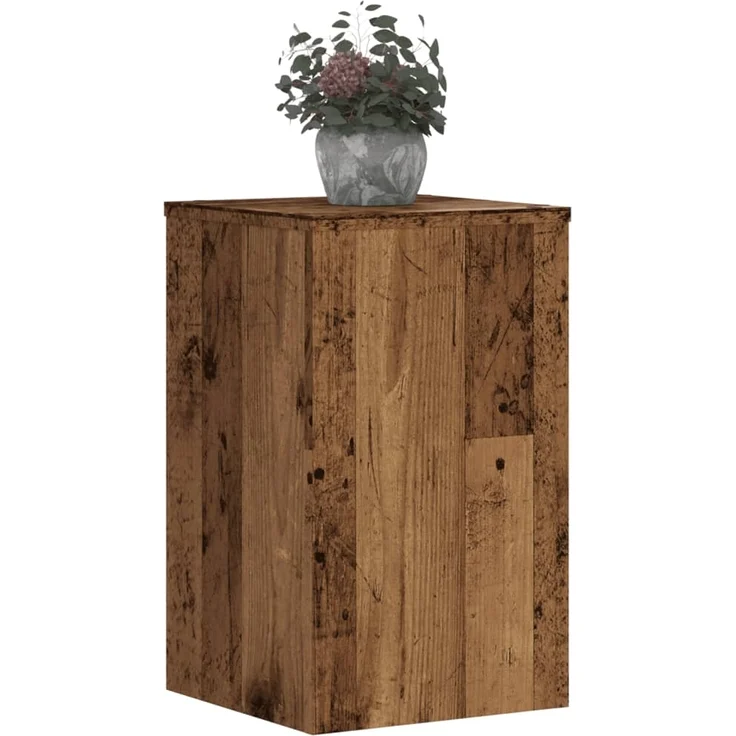 vidaXL Pflanzenständer 2 Stk. Altholz-Optik 30x30x50 cm Holzwerkstoff 852922 – Bild 2