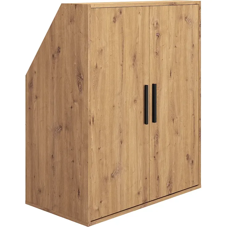 Vente-unique - Schrank unter Dachschräge mit 2 Türen -Natur ADEZIO