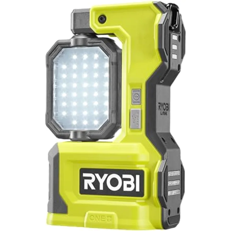 RYOBI 18 V ONE+ Akku-LED-Arbeitsleuchte RMTL18-0, 1.500 Lumen, schwenkbarer Kopf, magnetisch, ohne Akku und Ladegerät