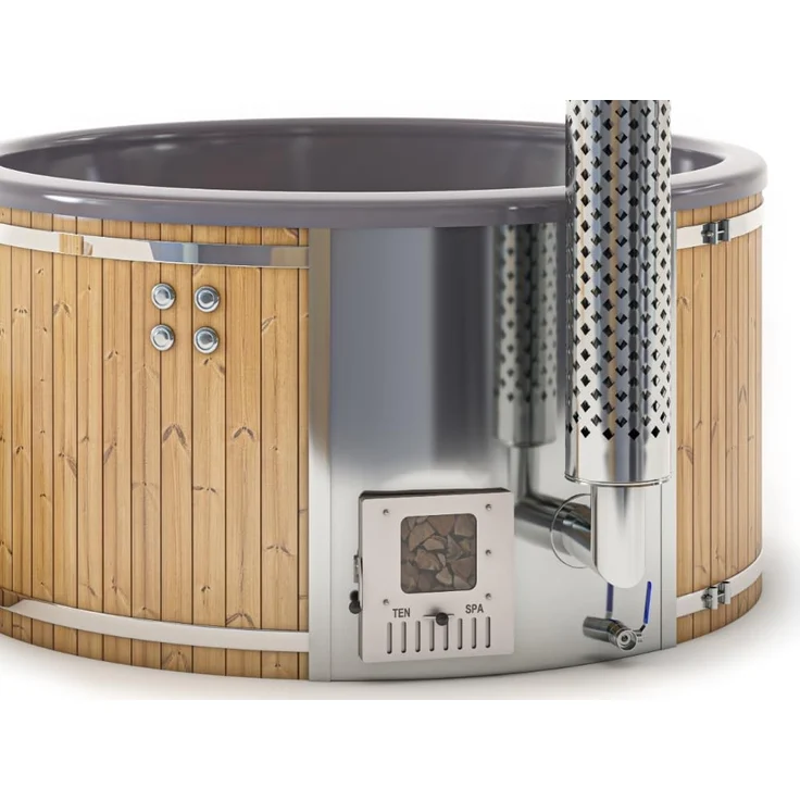 FinnTherm Badefass Stockholm 'Spa Edition' aus Holz – Bild 7