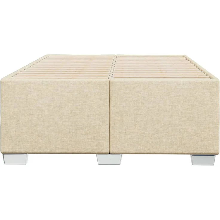 vidaXL Bettgestell ohne Matratze Creme 120x200 cm Stoff 3284469 – Bild 3