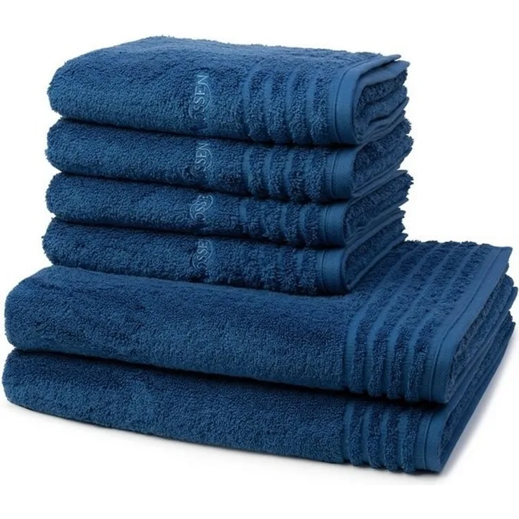 Vossen Vienna Style Supersoft 6 tlg. Frottier-Set - 4 X Handtuch (50 X 100cm), 2 X Duschtuch (67 X 140cm) - 620 g/m2 - Deep blue