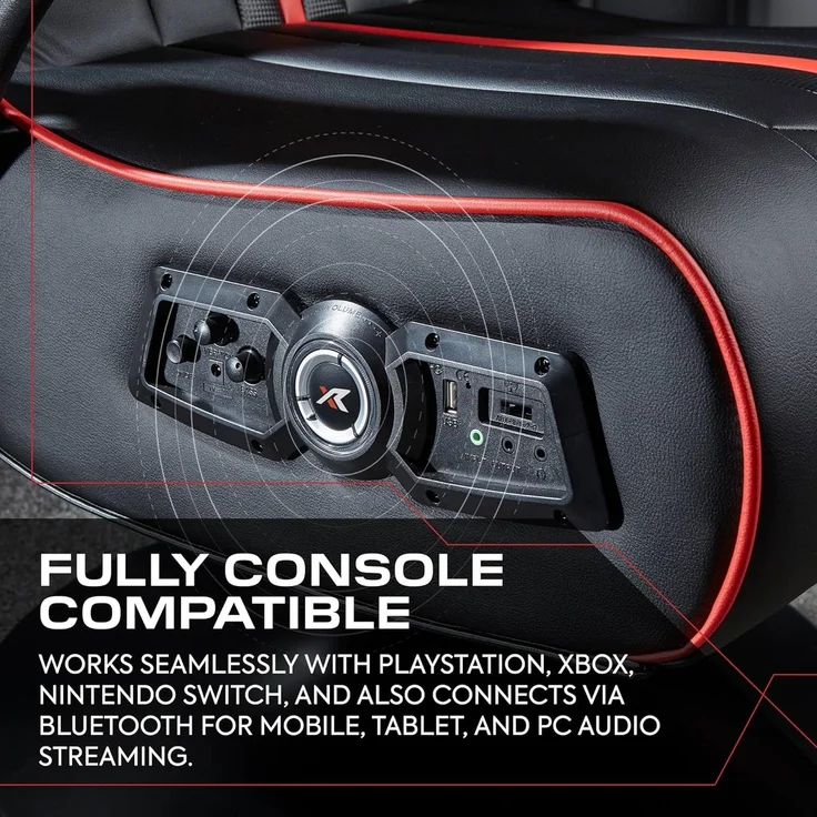 X Rocker TORQUE 2.1 Gaming-Sessel mit Wireless Audiosystem und Vibrationsmotor - schwarz/rot – Bild 6