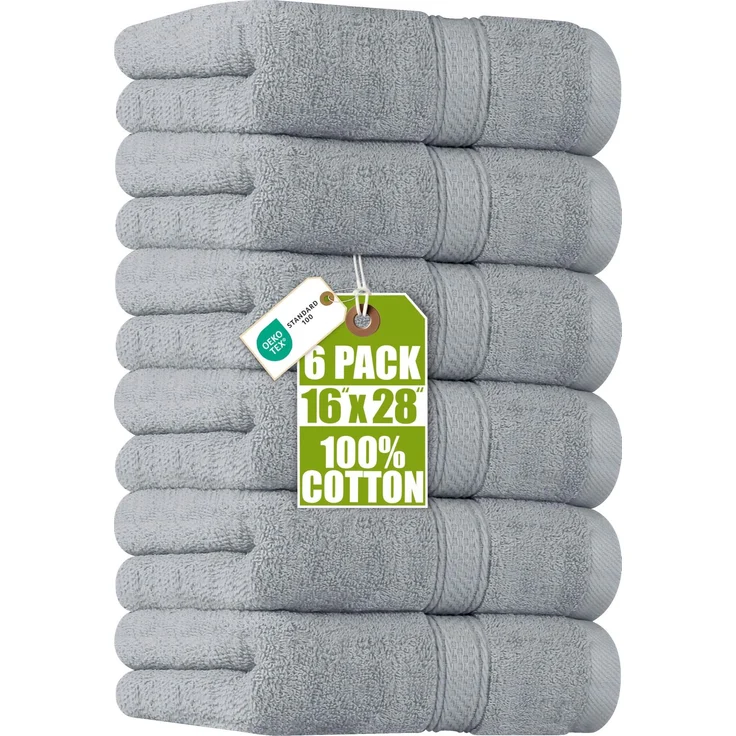 Utopia Towels Handtücher Set Baumwolle, 41x71 cm, 6er Pack, Kühl Grau