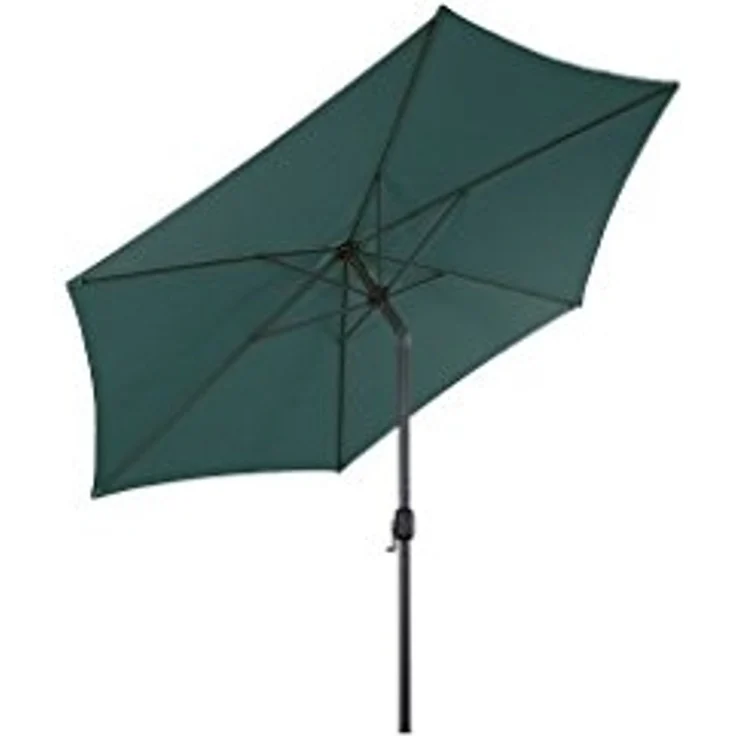 XXL Alu Sonnenschirm Ø 3 m Kurbelschirm Garten Balkon Terrasse knickbar grün