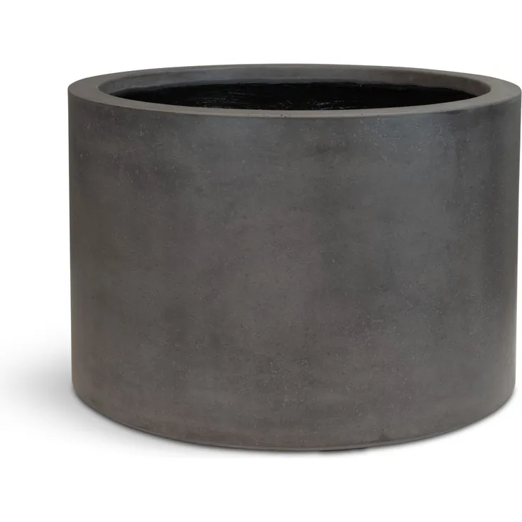 Roccastone mattes Bodengefäß Classic aus Beton Ø 60 cm, Höhe 40 cm anthrazit