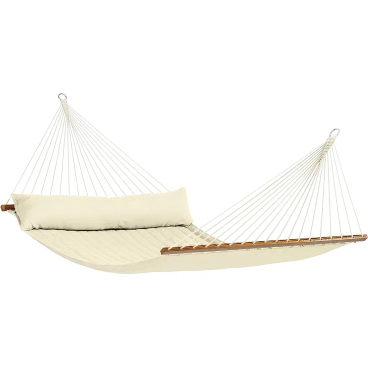 La Siesta Hängematte ALABAMA vanilla creme Gefütterte Stabhängematte Kingsize