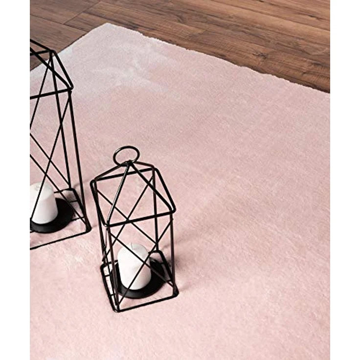 Mia's Teppiche Olivia Wohnzimmer/Schlafzimmer Teppich - waschbar - 160x220 cm, Rosa – Bild 4