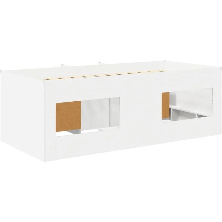 vidaXL Loft Bettgestell mit Schrank 3 stk. Weiß Holzwerkstoff 3423406 – Bild 5