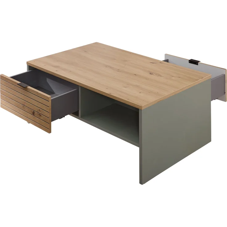 Couchtisch >Ina< in Grün, Holzwerkstoff - 110x44x65cm (BxHxT) – Bild 2