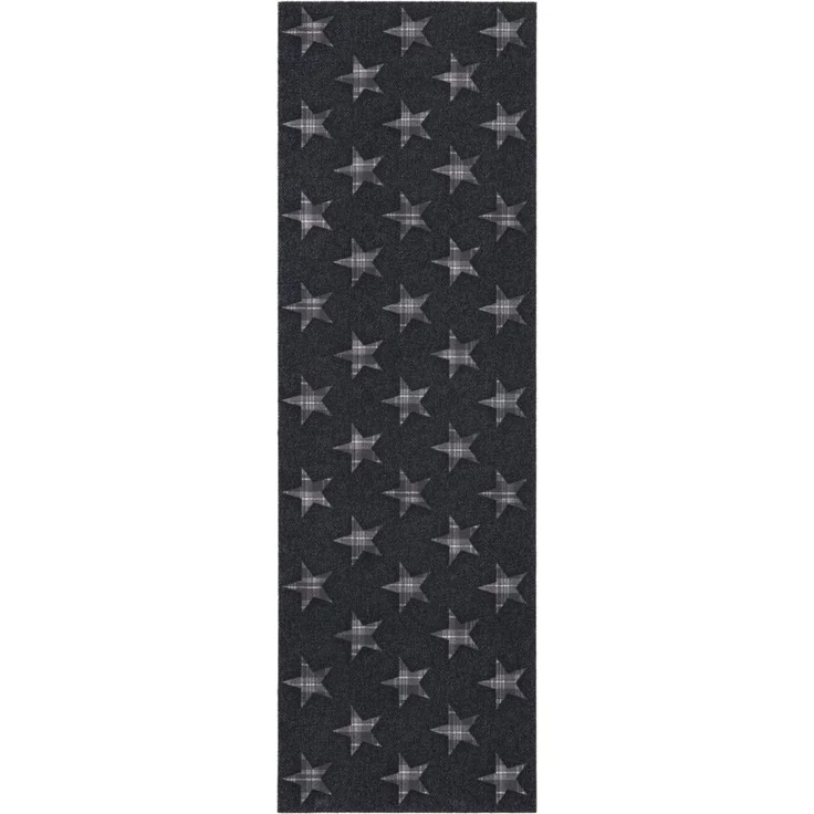 Andiamo Küchenläufer Trendy Star grau, 45 x 145 cm – Bild 1