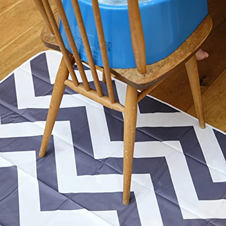 Prince Lionheart Catchall Boden Vorzelt Teppich Allzweckmatte rechteckig Chevron Grau/Weiß – Bild 7