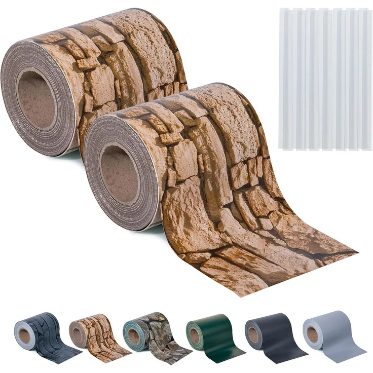 Sichtschutzstreifen Zaun 35 m x 19 cm inkl. 20 Clips, Sichtschutz Zaunfolie PVC Sichtschutzstreifen Doppelstabmatten für Gartenzaun, Balkon/Diverse Farben-2PCS – Bild 1
