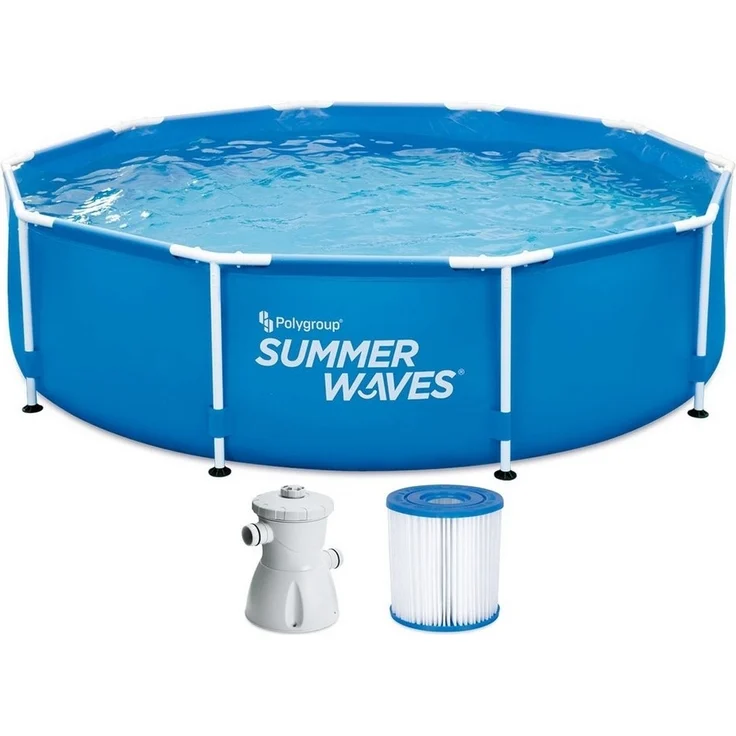 SUMMER WAVES Framepool TW39-P2001030A0EU Frame Active Pool 305 x 76 cm mit Filterpumpe – Bild 1