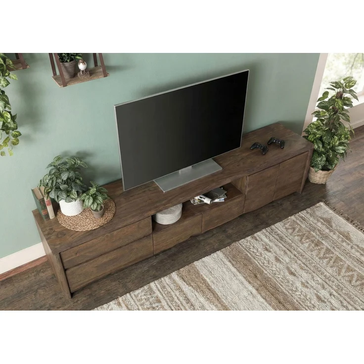 TV-Board Mango 260 x 45 x 50 braun geölt PURE MANGO #225 – Bild 2