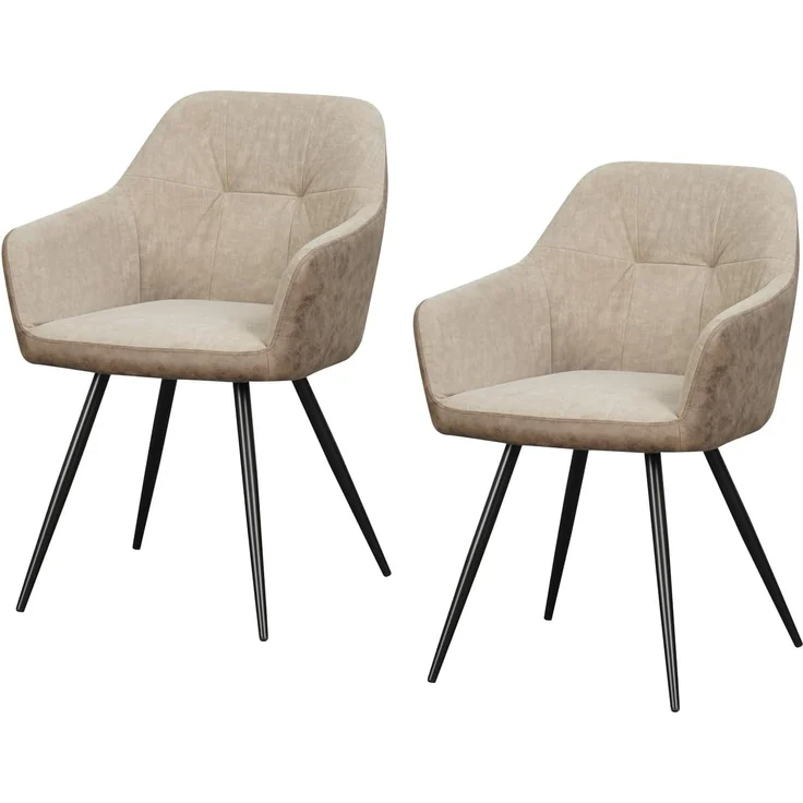 HTI-Living Esszimmerstuhl Esszimmerstuhl 2er Set Antikbraun/Taupe Joschka (Set, 2 St), Küchenstuhl – Bild 1