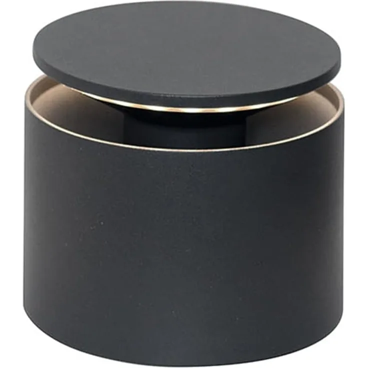 Zafferano, Push-Up Lampe, Kabellose, Wiederaufladbare Tischlampe mit Touch Control, Auch für den Außenbereich Geeignet, Dimmer, 2200-3000 K, Höhe 80-100 cm, Farbe Dunkelgrau