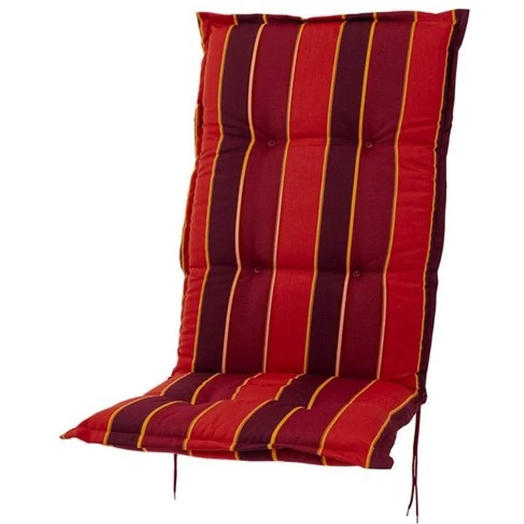 Sun Garden Hochlehnerauflage Hochlehner Naxos 20208-3 terracotta-rot gestreift118x49x6 cm SG, (1 St), Halteband verstellbar mit Bindebändern – Bild 2