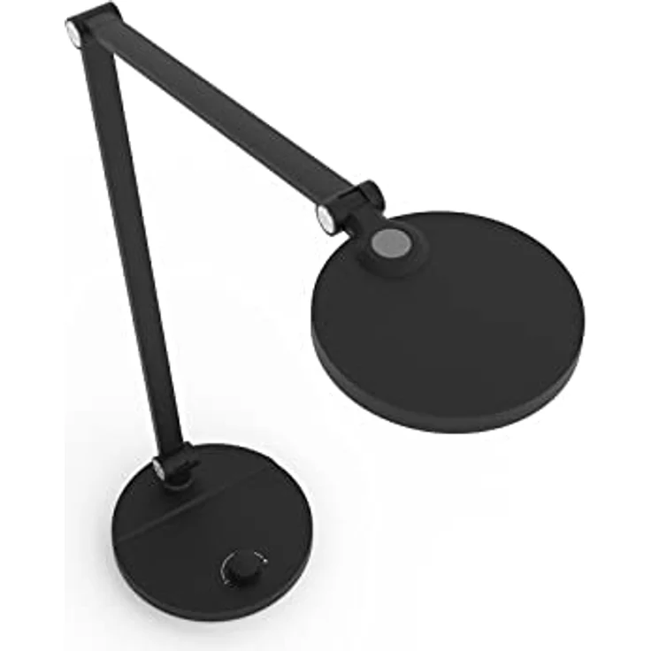 FeinTech LTL00121 LED Schreibtischlampe, dimmbar mit Drehknopf, schwarz, Lichtfarbe einstellbar von 3000K bis 6500K, 540 lm, flexibler Arm – Bild 4