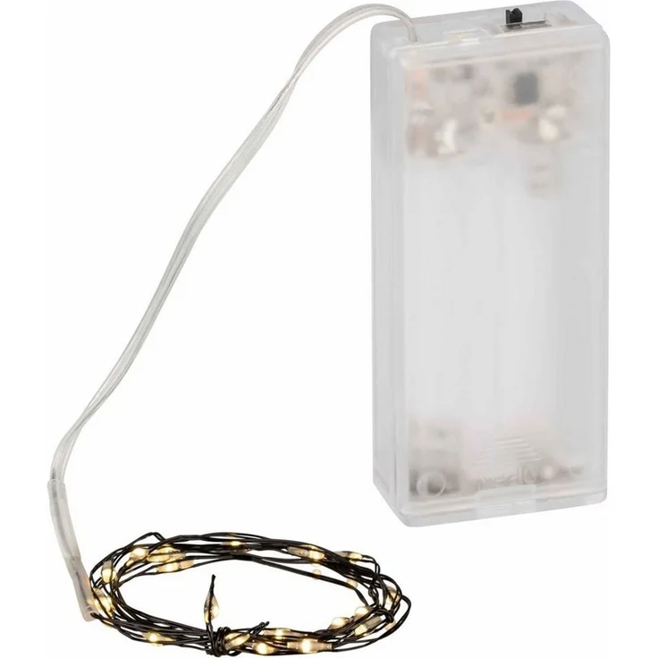 Coen Bakker Deco BV LED-Lichterkette LED Wire, Draht schwarz 0,95m 20 LED warmweiß Timer – Bild 3