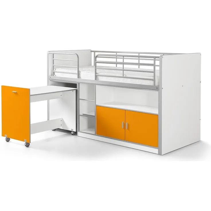 Vipack 'Bonny' Funktionsbett weiß/orange