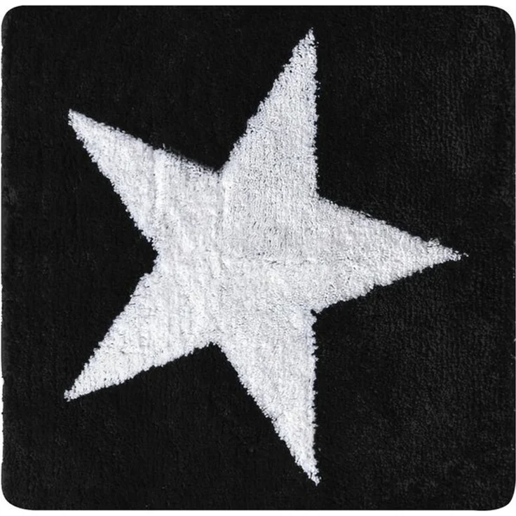 Ridder Badematte Star schwarz, Höhe 55 mm, 100% Polyester-Microfaser – Bild 4