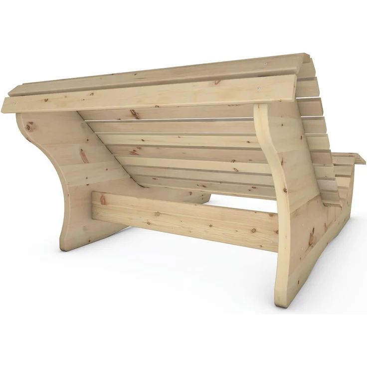 Relaxliege "Sigi" Gartenliege Massivholz Zirbe gerade 140cm – Bild 6