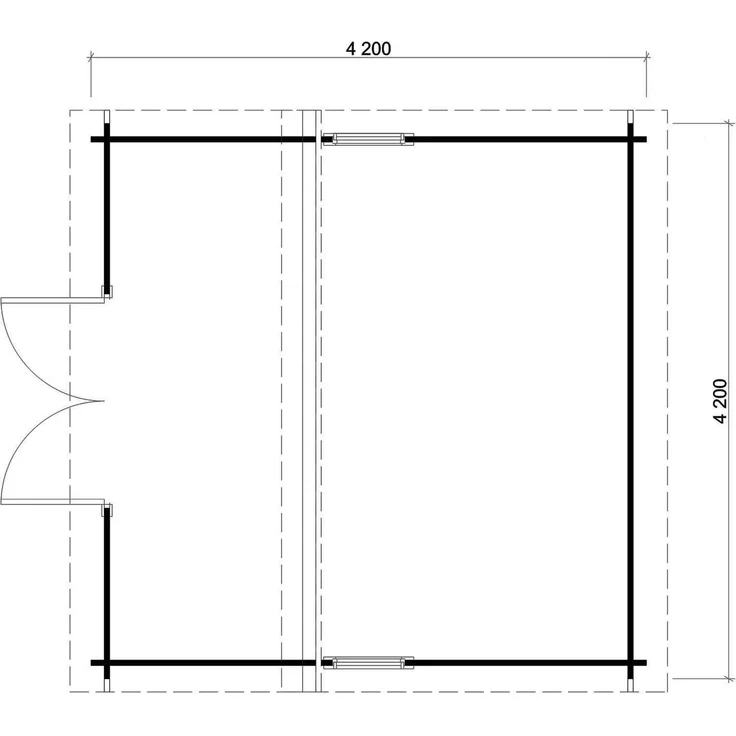 Alpholz Gartenhaus Lausitz ISO Gartenhaus aus Holz Holzhaus mit 70 mm Wandstärke Blockbohlenhaus mit Montagematerial – Bild 4