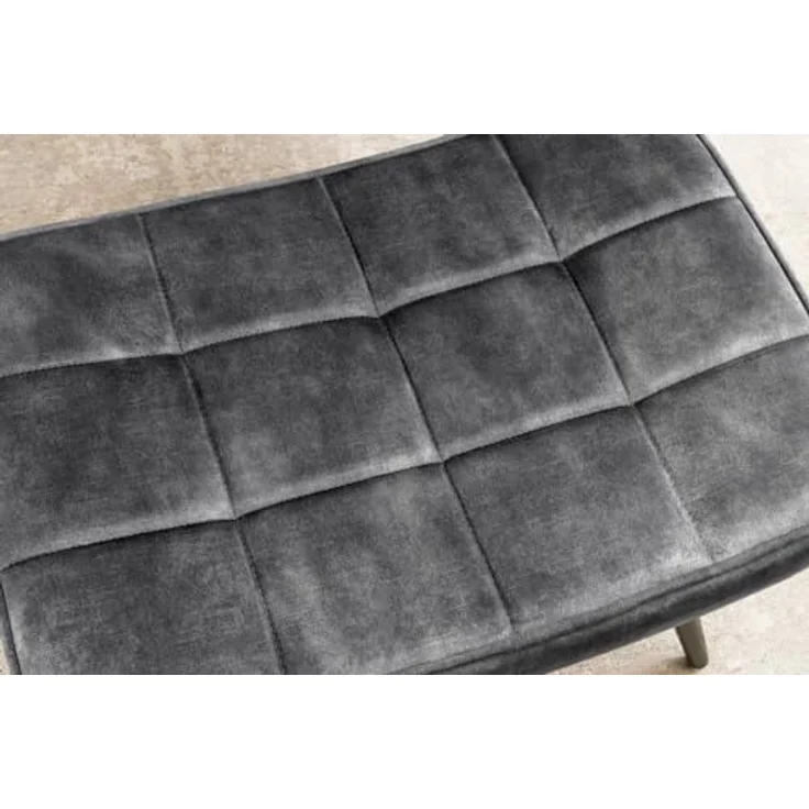 riess-ambiente Fußhocker SCANDINAVIA grau / schwarz (Einzelartikel, 1 St), Wohnzimmer · Samt · Metall · Scandinavian Design – Bild 9