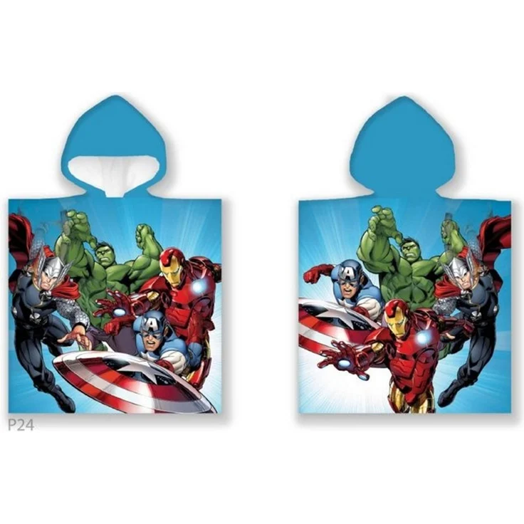 MARVEL Strandtuch Avengers Poncho Strandtuch mit Kaputze 55 x 110 cm – Bild 2