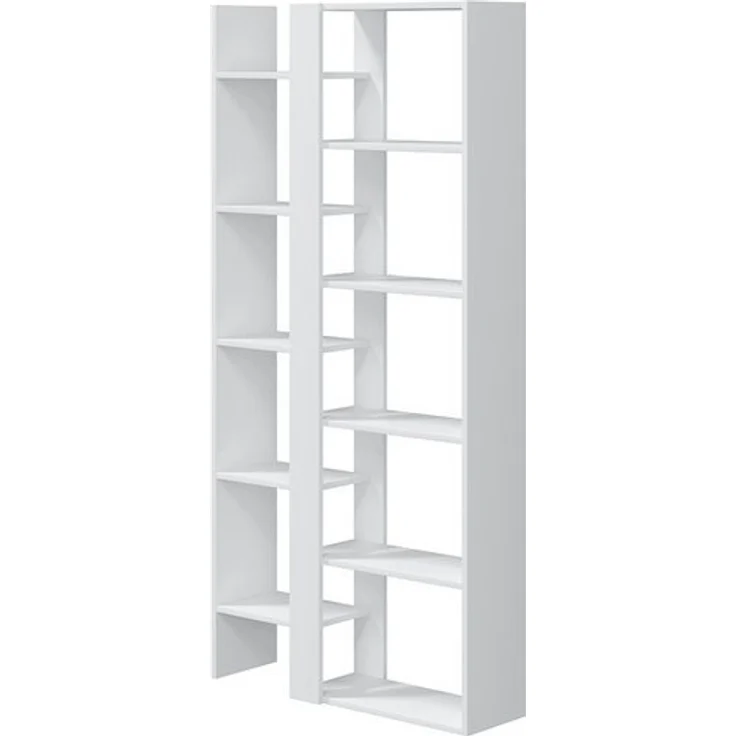 habeig Standregal Hochregal Bücherregal Aktenschrank Kommode Weiß Holz 162x78cm, vielseitig einsetzbar als Bücherregal, Raumteiler oder Kinderregal – Bild 4