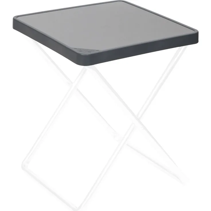 Crespo Hockerplatte 42,5x42,5 cm Tisch Hocker Tablett wasserfest hitzebeständig kratzbeständig, Grau