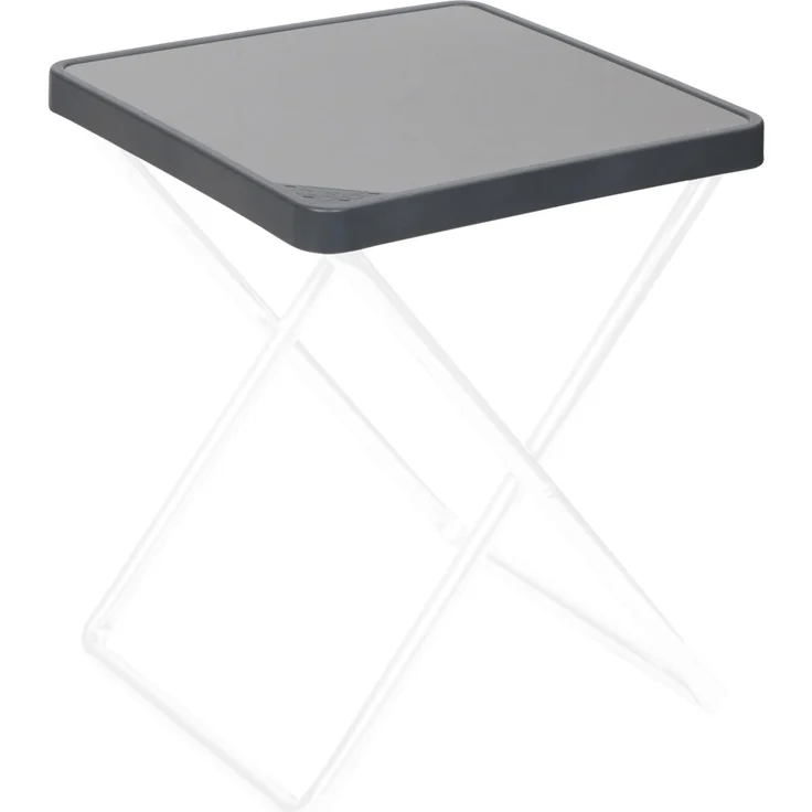 Crespo Hockerplatte 42,5x42,5 cm Tisch Hocker Tablett wasserfest hitzebeständig kratzbeständig, Grau
