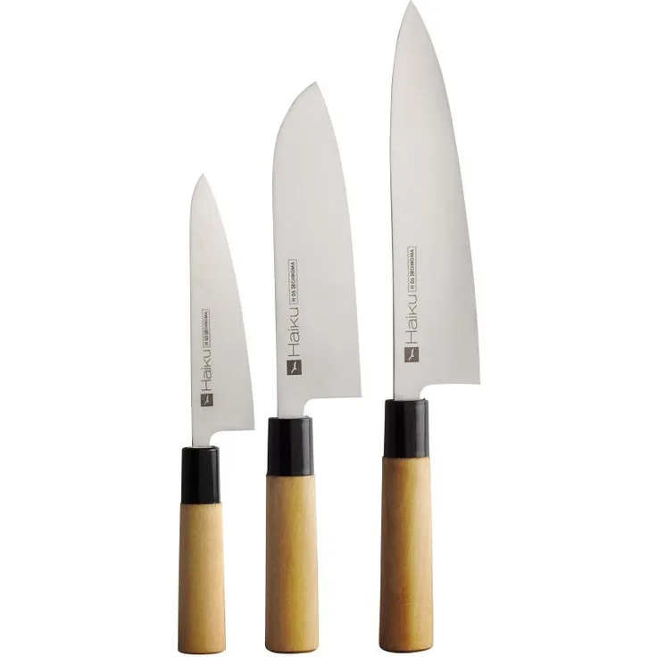 Chroma Haiku Messerset: kleines + großes Kochmesser + Santoku