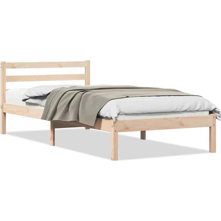 vidaXL Bettrahmen Braun 225,5 x 95,5 x 69,5 cm Massivholz Kiefer 869776 – Bild 3