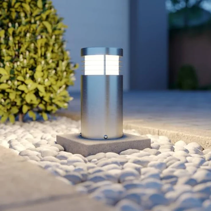 Arcchio Caramia Außenleuchte, spritzwassergeschützt, modernes Design, Alu, 1 flammig, E27 Wegeleuchte, Pollerleuchte – Bild 2