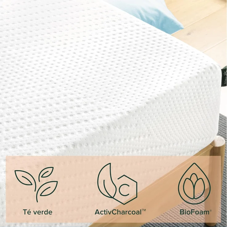 Zinus Essential Memory-Schaum-Matratze mit grünem Tee, anpassbar, 7 Zonen, 150x190 cm, Höhe 20 cm, günstig, Öko-Tex – Bild 7