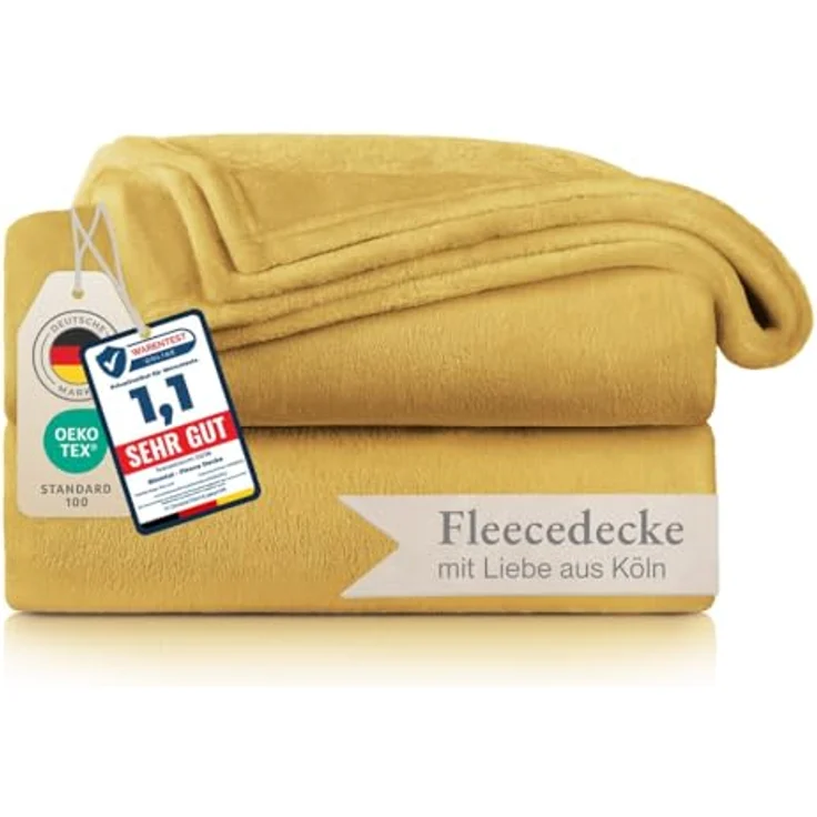 Wohndecke Kuschelige Fleecedecke, Oeko-Tex zertifizierte Decke, Blumtal – Bild 2