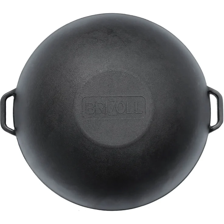 Ø36 cm Wok Gusseisen Kazan 8 L Deckel-Bratpfanne Campingtopf Kochtopf für alle Herdarten geeignet – Bild 4